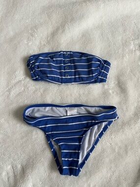 Target Blue and White Striped Bikini